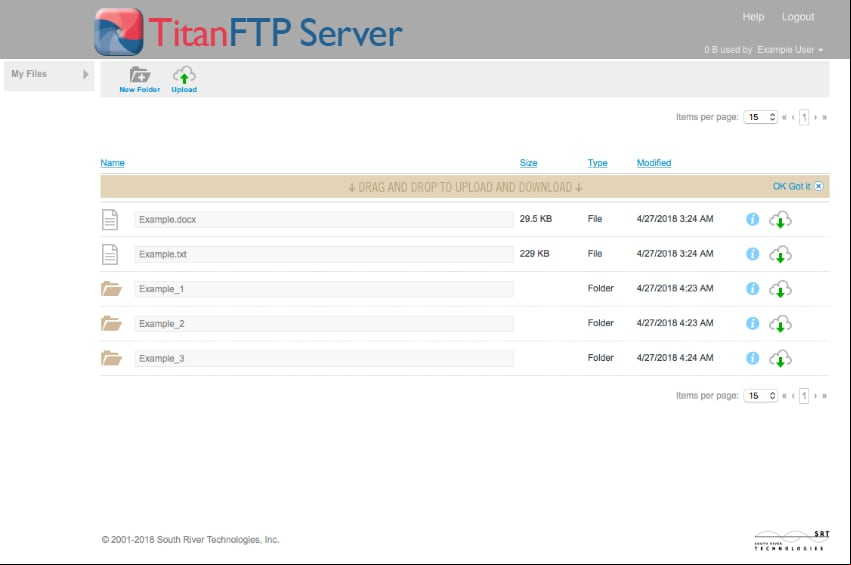 Características de Titan FTP Server Enterprise 2019