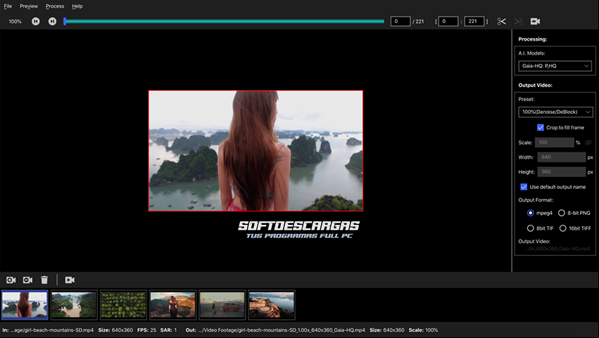 Funciones de inteligencia artificial de Topaz Video Enhance AI