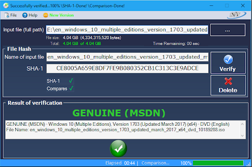 Características de Windows y Office Verifier ISO Genuino