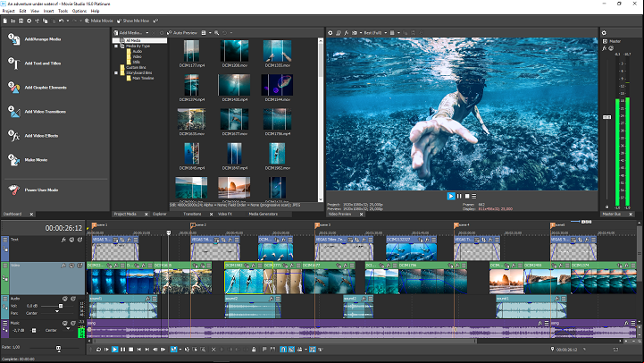 Características de MAGIX VEGAS Movie Studio 16